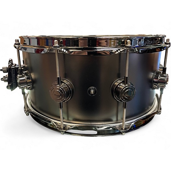 Used DW 14X6.5 Collector's Series Snare Satin Black Over Brass Snare Drum With Black Nickel Hardware Drum