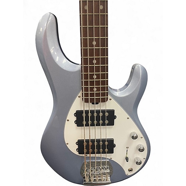 Used Sterling by Music Man Ray5 5 String Blue Electric Bass Guitar