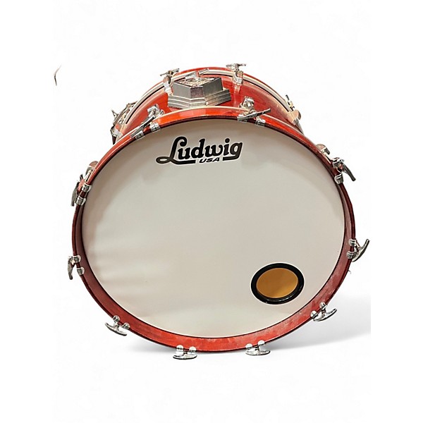 Vintage 1980s Ludwig 4 Piece Classic Maple Redwood Drum Kit