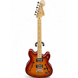 Used Squier Affinity Series Starcaster Sienna Sunburst Hollow Body Electric Guitar
