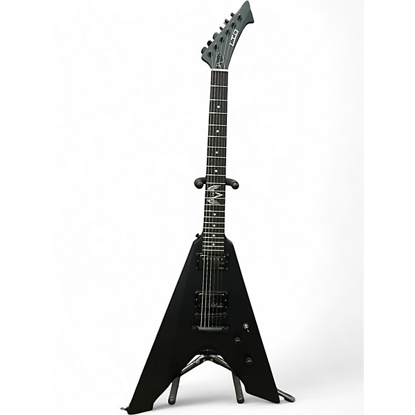 Used ESP LTD JAMES HETFIELD SIGNATURE VULTURE Black Solid Body Electric Guitar