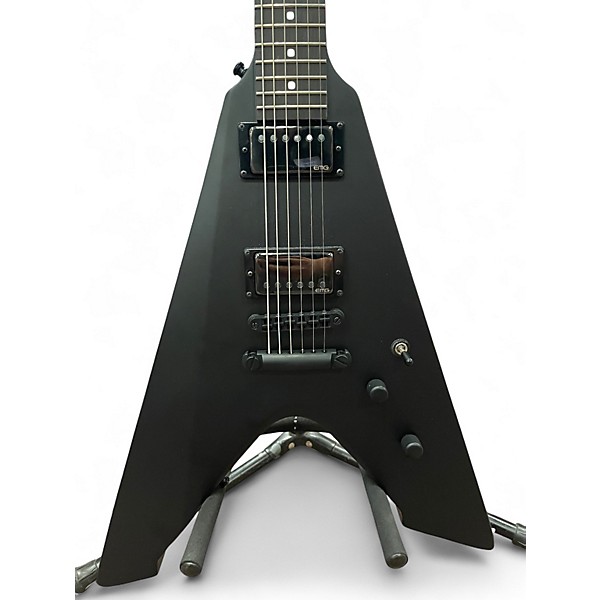 Used ESP LTD JAMES HETFIELD SIGNATURE VULTURE Black Solid Body Electric Guitar