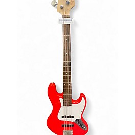 Used Squier Affinity Jazz Bass RED Electric Bass Guitar