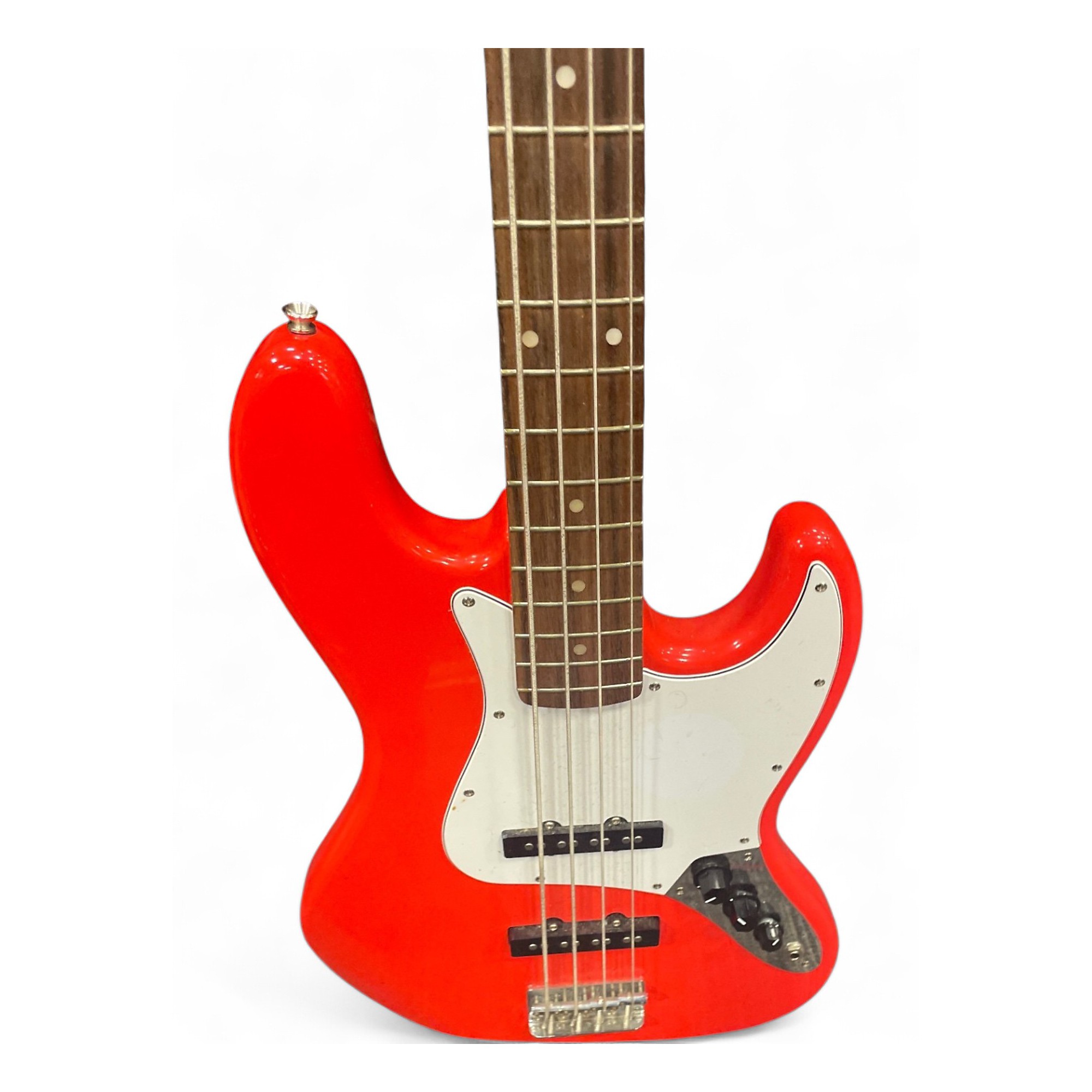 Used Squier Affinity Jazz Bass RED Electric Bass Guitar RED