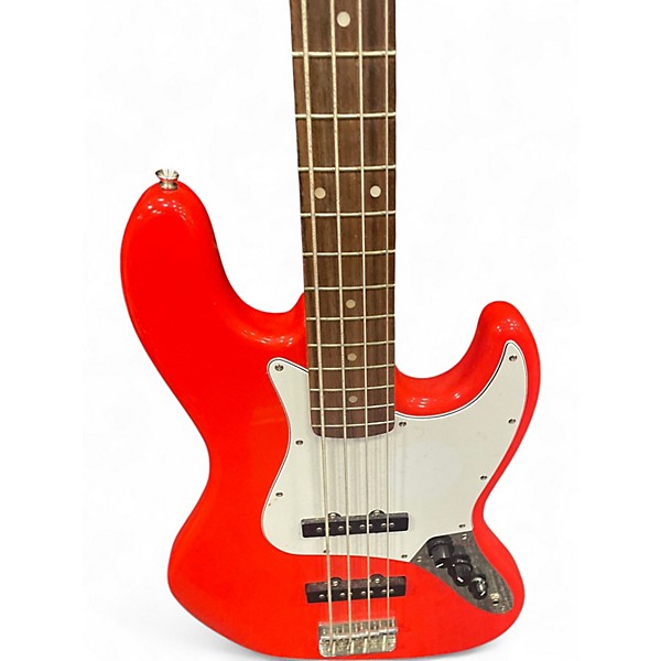 Used Squier Affinity Jazz Bass RED Electric Bass Guitar