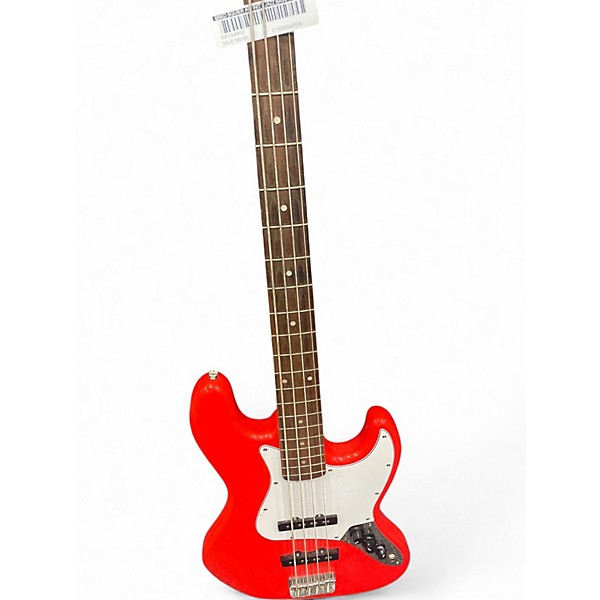 Used Squier Affinity Jazz Bass RED Electric Bass Guitar