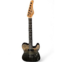 Used Schecter Guitar Research Diamond Series PT BLACK FADE BURST BURL Solid Body Electric Guitar
