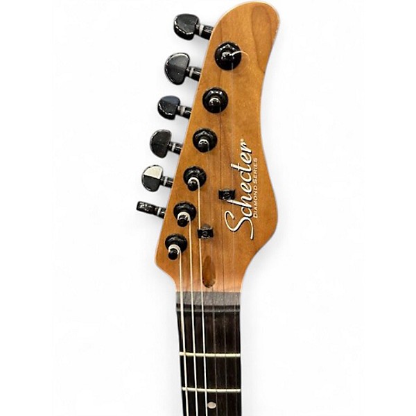 Used Schecter Guitar Research Diamond Series PT BLACK FADE BURST BURL Solid Body Electric Guitar