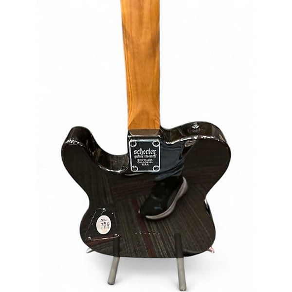 Used Schecter Guitar Research Diamond Series PT BLACK FADE BURST BURL Solid Body Electric Guitar