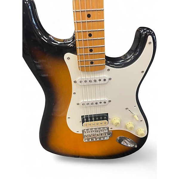 Used Fender JV MODIFIED 50S STRAT HSS 2 Tone Sunburst Solid Body Electric Guitar