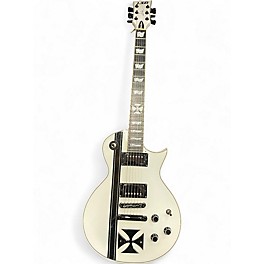 Used ESP LTD James Hetfield Signature Iron Cross Alpine White Solid Body Electric Guitar