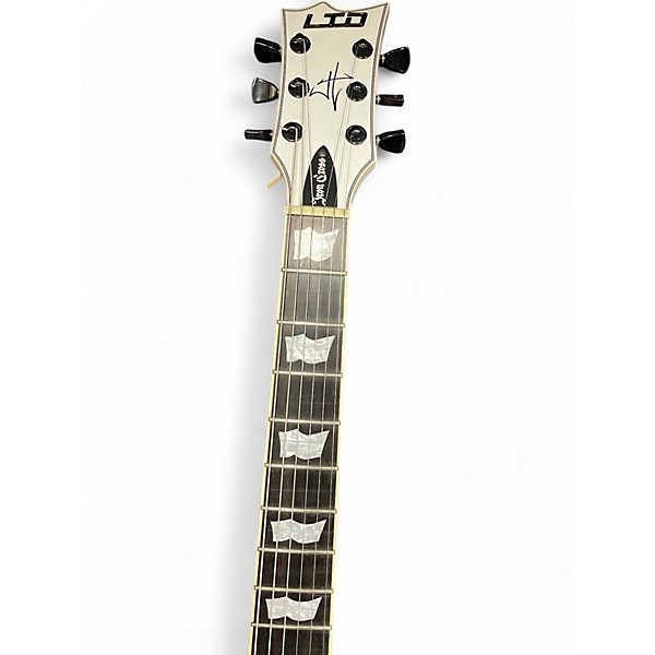 Used ESP LTD James Hetfield Signature Iron Cross Alpine White Solid Body Electric Guitar