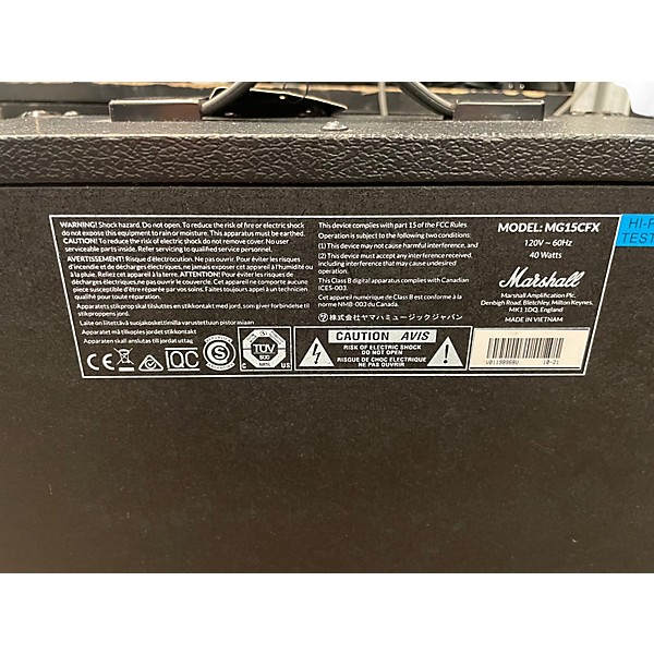 Used Marshall MG15FX 1X8 15W Guitar Combo Amp