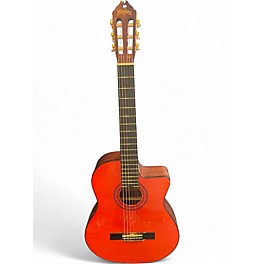 Used Washburn C5CE-A Trans Orange Classical Acoustic Electric Guitar