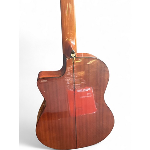 Used Washburn C5CE-A Trans Orange Classical Acoustic Electric Guitar