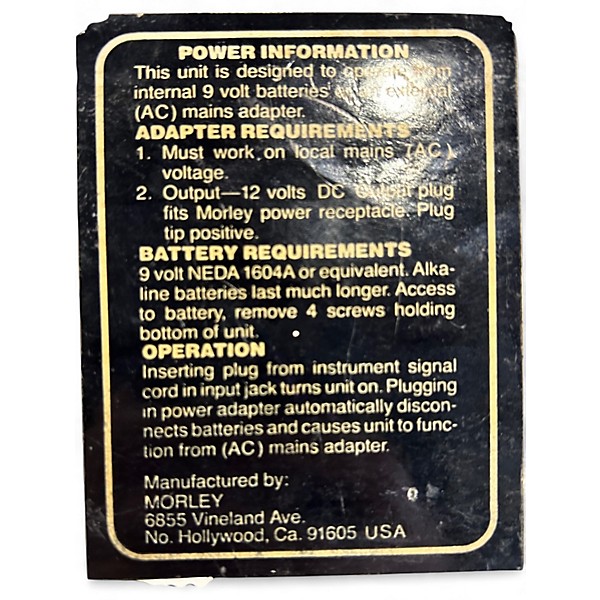 Used Morley Phaser one  Effect Pedal