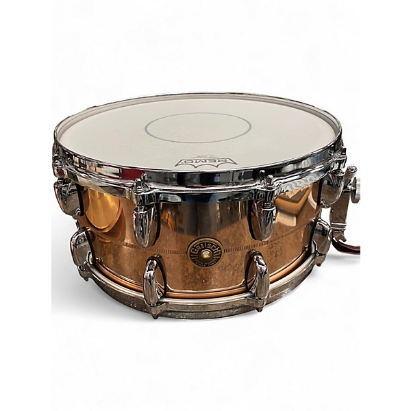 Used Gretsch Drums 14X6.5 USA BRONZE SNARE POLISHED BRONZE Drum
