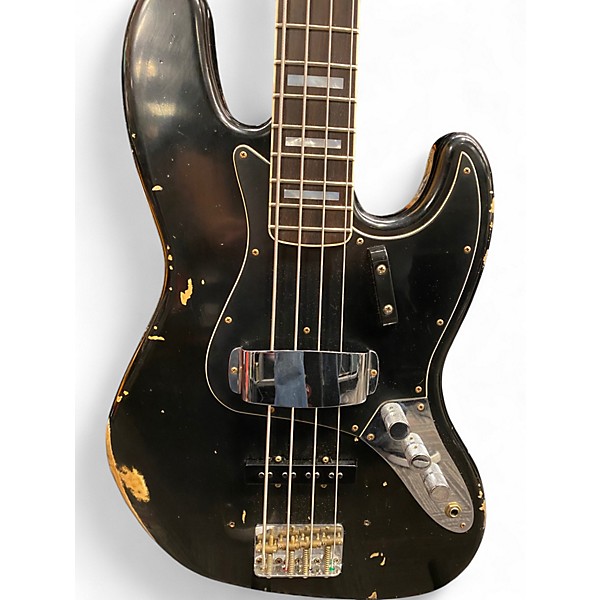 Used Fender LTD CUSTOM JAZZ BASS HREL Black Electric Bass Guitar