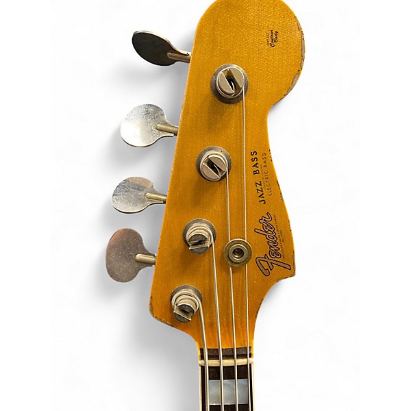 Used Fender LTD CUSTOM JAZZ BASS HREL Black Electric Bass Guitar