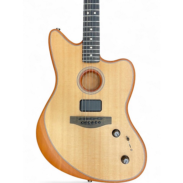 Used Fender American Acoustasonic Jazzmaster Vintage Natural Acoustic Electric Guitar