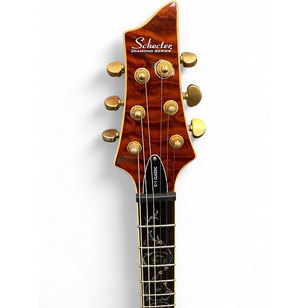 Used Schecter Guitar Research C1 Classic Amber Solid Body Electric Guitar