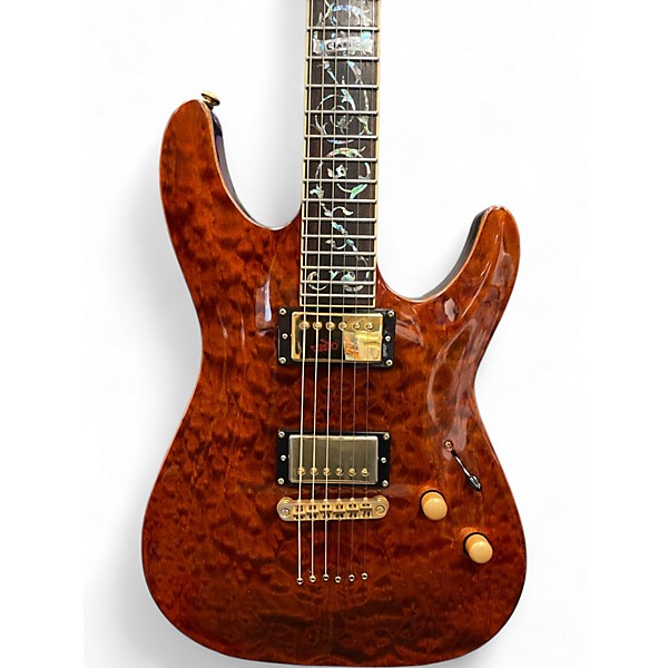 Used Schecter Guitar Research C1 Classic Amber Solid Body Electric Guitar