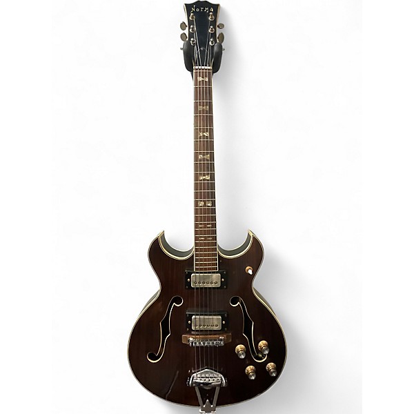 Used Norma EG680S Trans Brown Hollow Body Electric Guitar