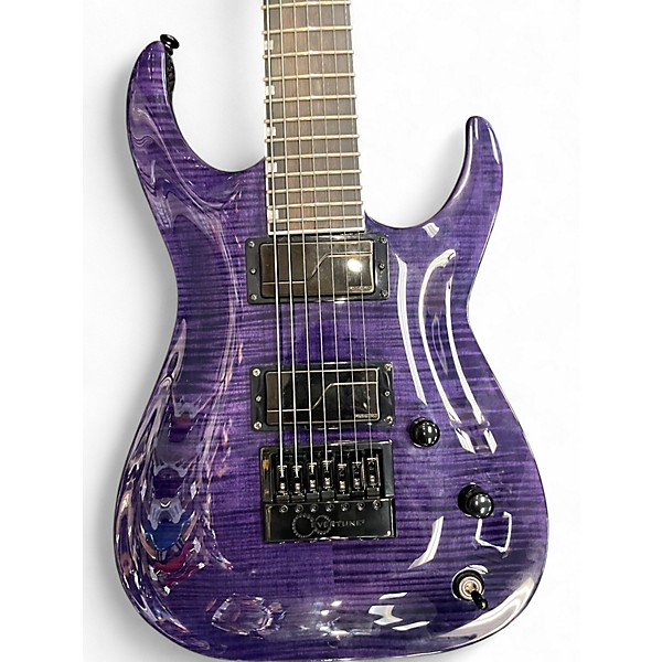 Used 2024 ESP LTD SH-7ET Brian "Head" Welch Signature 7-String Evertune Trans Purple Solid Body Electric Guitar