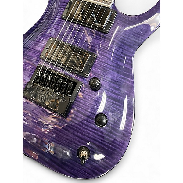 Used 2024 ESP LTD SH-7ET Brian "Head" Welch Signature 7-String Evertune Trans Purple Solid Body Electric Guitar