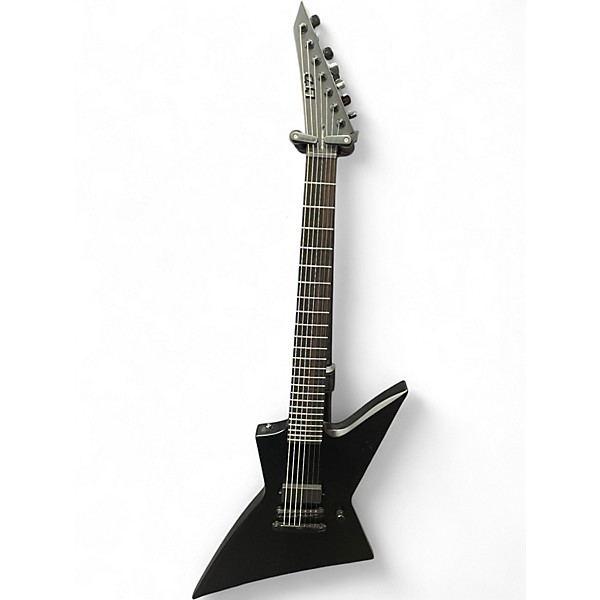 Used ESP ltd ex7 baritone black metal 7 string Satin Black Baritone Guitars