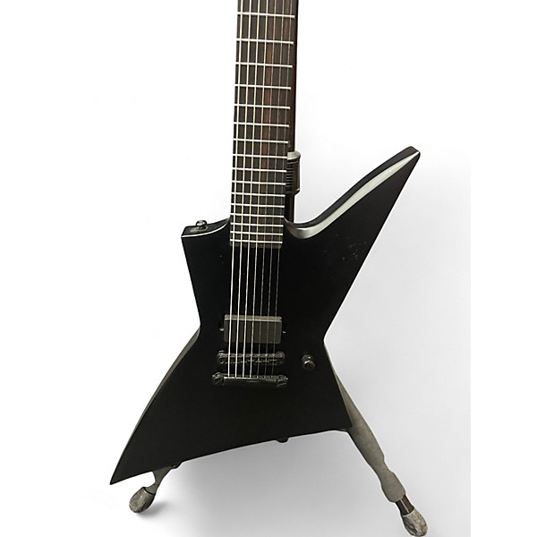 Used ESP ltd ex7 baritone black metal 7 string Satin Black Baritone Guitars