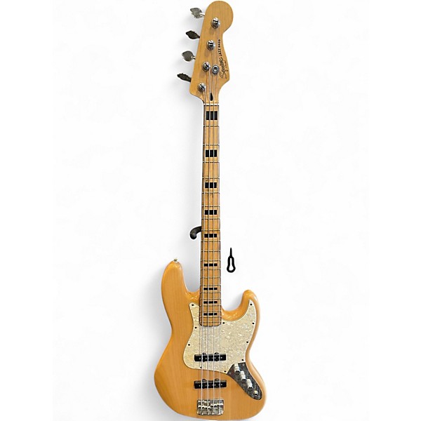 Used Squier Vintage Modified 70S Jazz Bass Natural Electric Bass Guitar