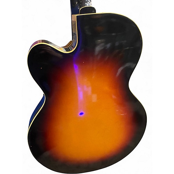 Vintage 1960 Gretsch Guitars 	 6124 Single Anniversary 2 Tone Sunburst Hollow Body Electric Guitar