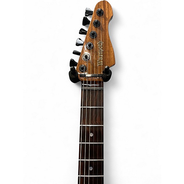 Used Warmoth USA Custom Warhead Deathbucker Walnut Strat Natural Solid Body Electric Guitar