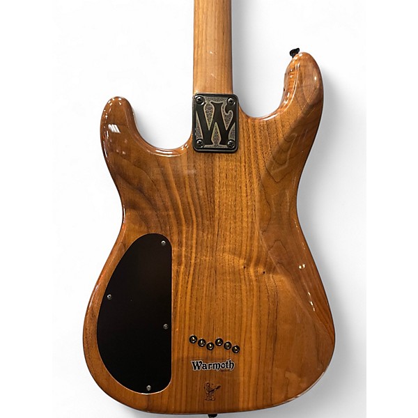 Used Warmoth USA Custom Warhead Deathbucker Walnut Strat Natural Solid Body Electric Guitar