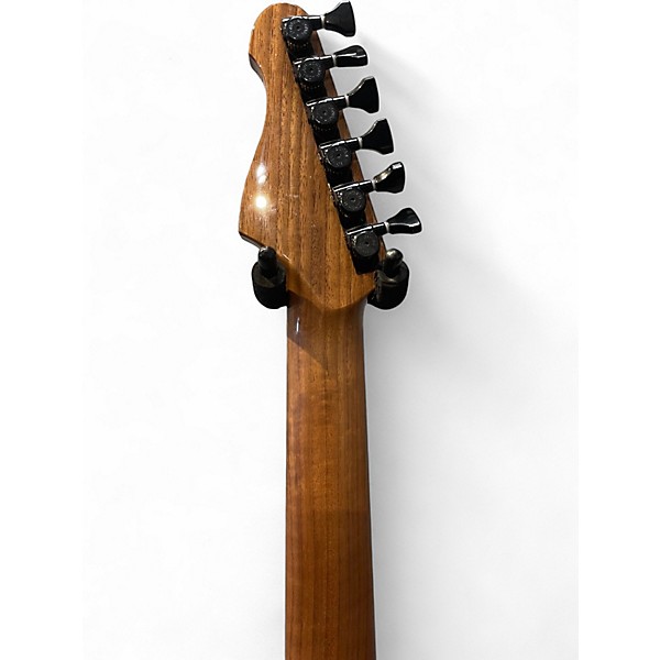 Used Warmoth USA Custom Warhead Deathbucker Walnut Strat Natural Solid Body Electric Guitar