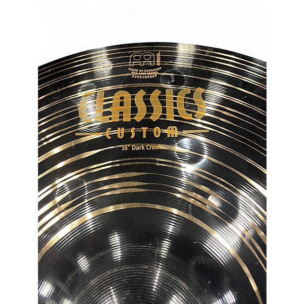 Used MEINL 16in Classic custom dark crash Cymbal
