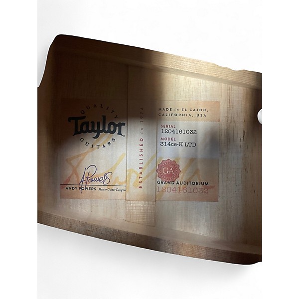 Used Taylor 314CE-K LTD Vintage Sunburst Acoustic Guitar