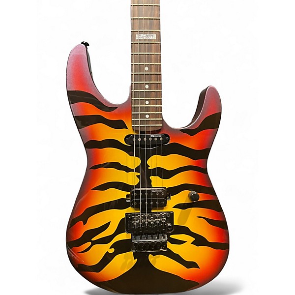 Used ESP LTD GL200SBT George Lynch Tiger Stripe Solid Body Electric Guitar