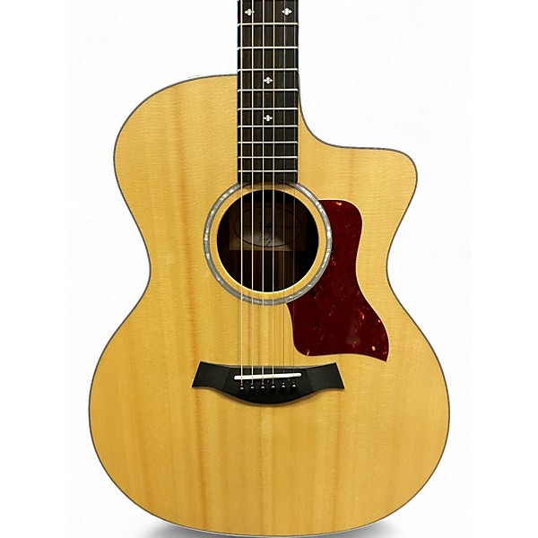 Used Taylor 214CE DLX Natural Acoustic Electric Guitar