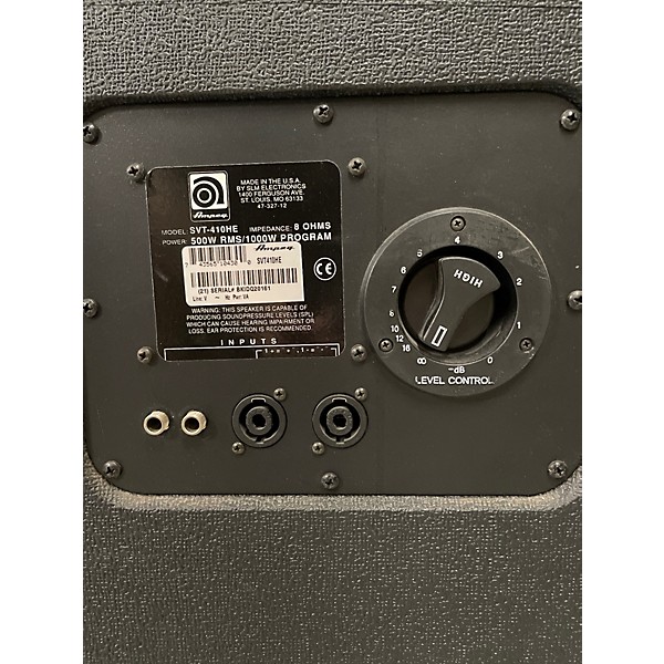 Used Ampeg SVT410HE 4x10 800W Bass Cabinet