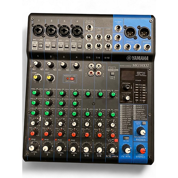 Used Yamaha MG10XU 10 Channel Mixer with Effects Unpowered Mixer