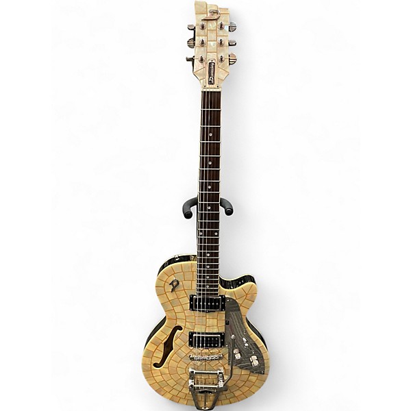Used Duesenberg Starplayer TV Pearl Silver Oyster Pearl Hollow Body Electric Guitar