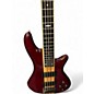 Used Schecter Guitar Research Diamond Series Elite 5 String Burgundy Electric Bass Guitar