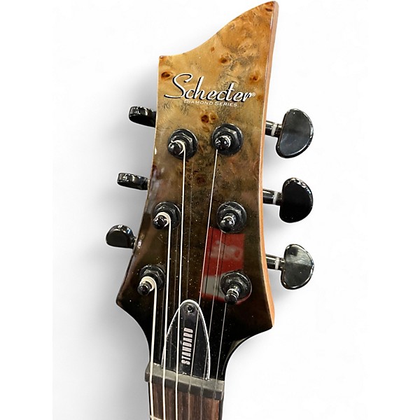 Used Schecter Guitar Research C1 Standard Black Fade Burst Burl  Solid Body Electric Guitar