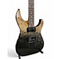 Used Schecter Guitar Research C1 Standard Black Fade Burst Burl  Solid Body Electric Guitar