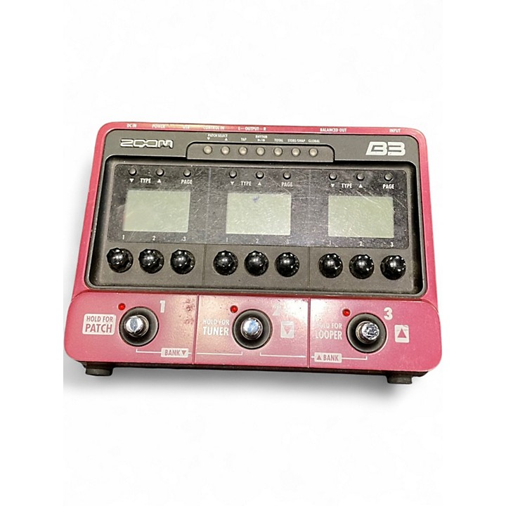 Used Zoom B3 Bass FX And Amp Simulator Bass Effect Pedal