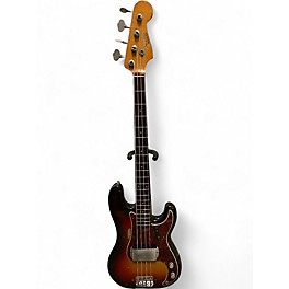 Vintage 1961 Fender Precision Bass 3 Color Sunburst Electric Bass Guitar