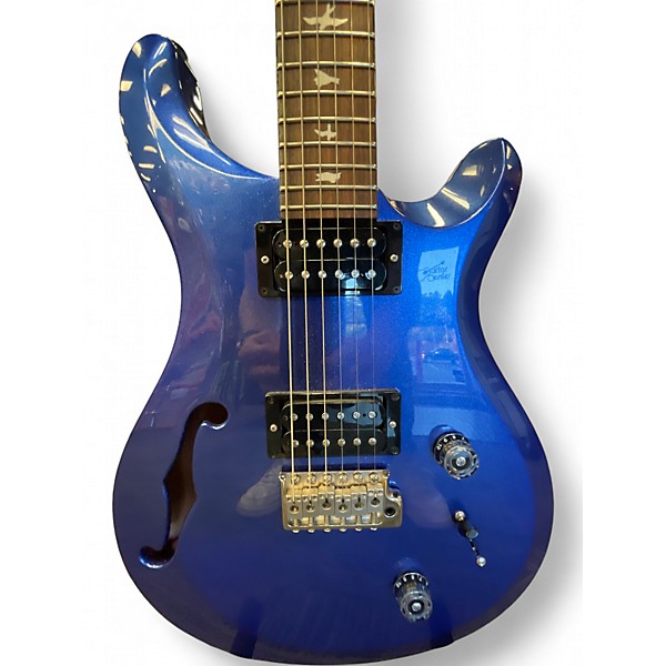 Used PRS S2 Custom 22 Semi-Hollow Metallic Blue Solid Body Electric Guitar