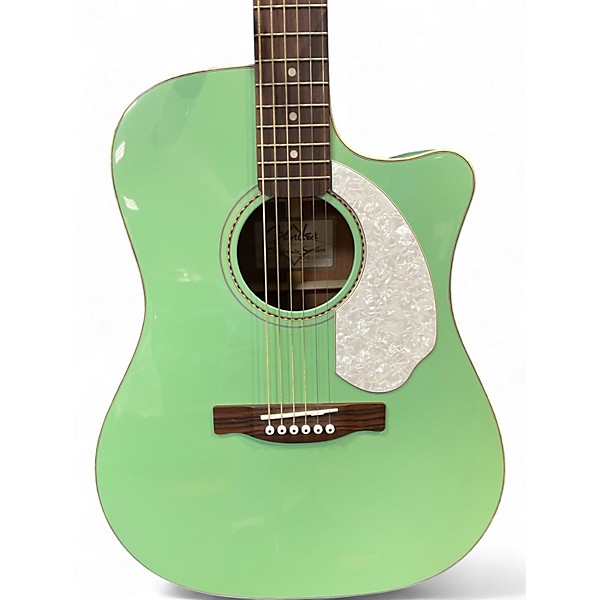 Used Fender SONORAN Seafoam Green Acoustic Electric Guitar